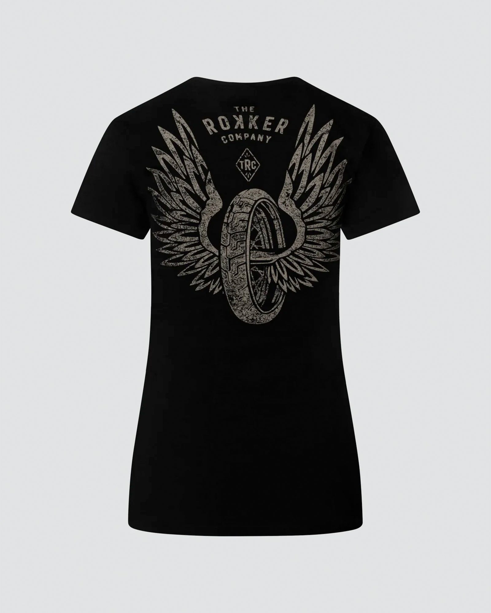 Flying Wheel Lady T-Shirt Black