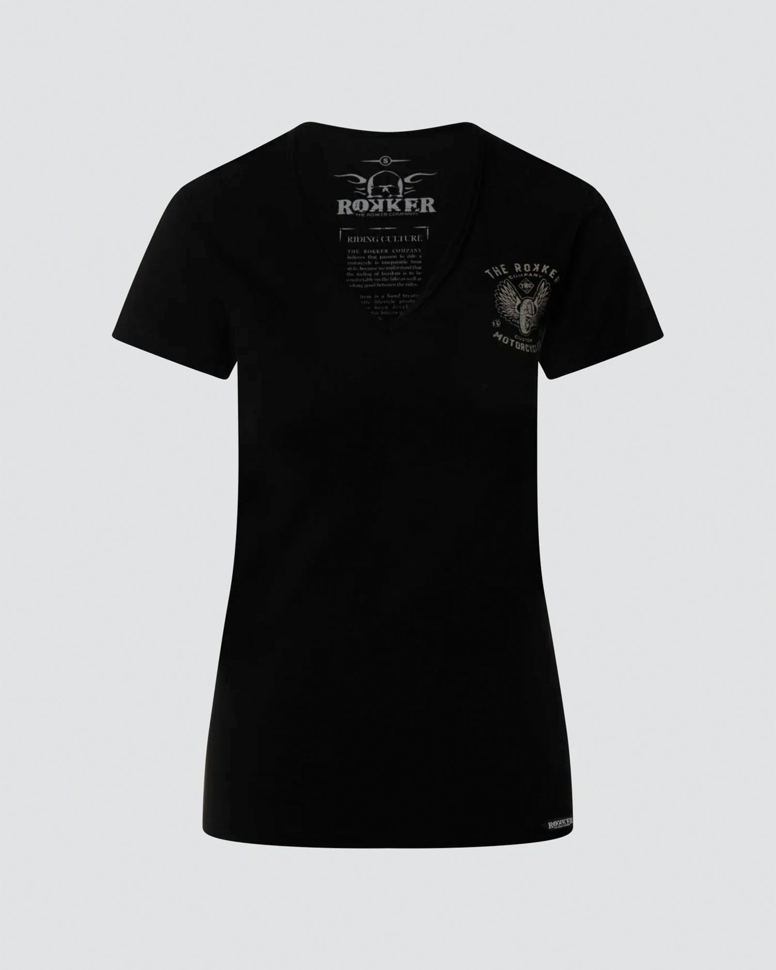 Flying Wheel Lady T-Shirt Black