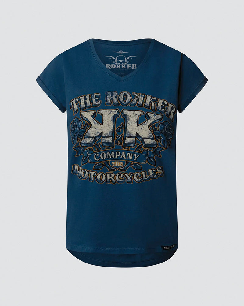 Savage Roses Lady T-Shirt Blue